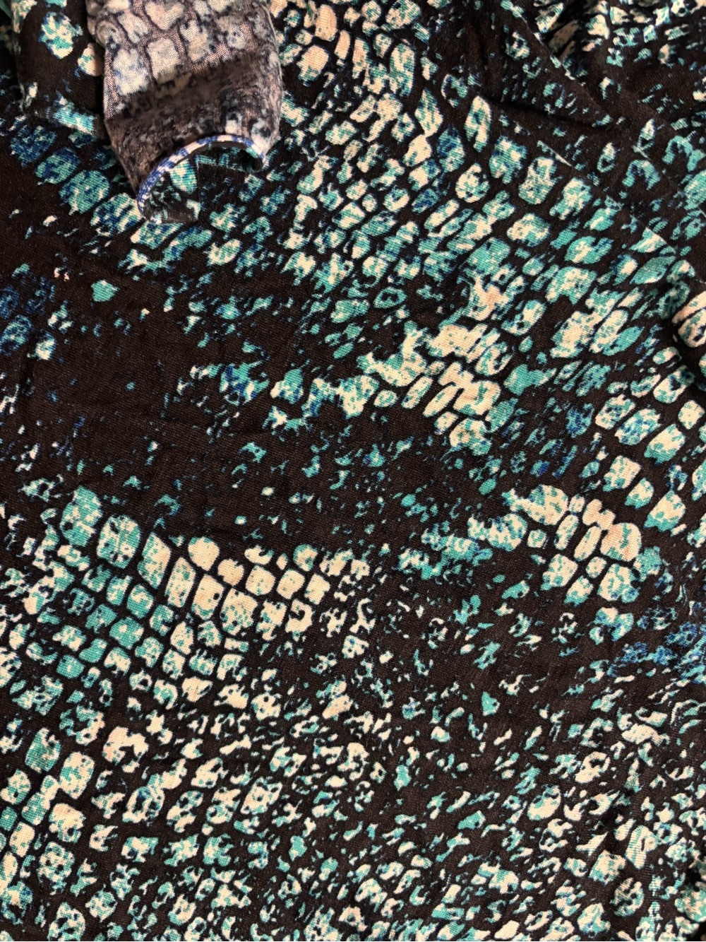 Abstract ocean Sretch Jersey knit Fabric - 5 yd continuous.